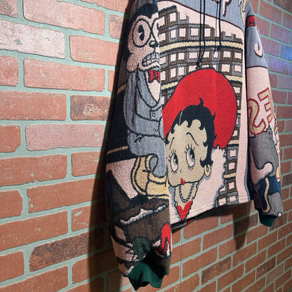 Trevs1of1 Custom 1990's Betty Boop Shop Till You Drop Multi-Color Double Hoodie