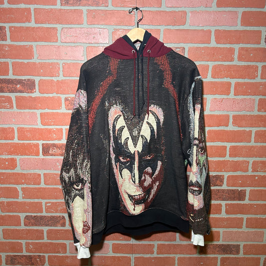Trevs1of1 Custom 1990's KISS SOLO ALBUM Multi-Color Double Hood Tapestry Hoodie