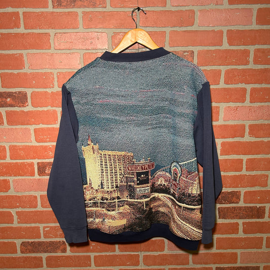 Trevs1of1 Custom 1990's Old School Prim Nevada Blue Multi-Color Crewneck
