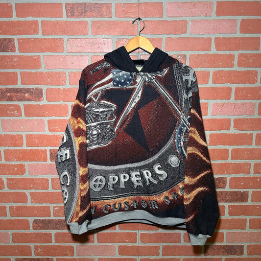 Trevs1of1 Custom 2002 Orange County Choppers Motorcycle Tapestry Hoodie
