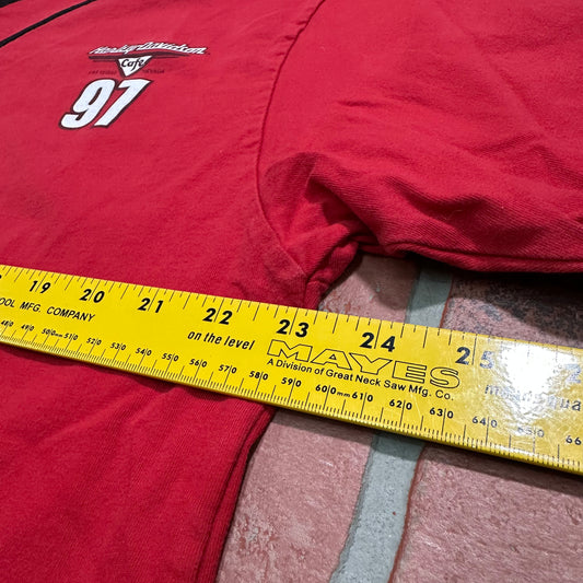 Vintage Harley-Davidson Cafe Las Vegas Red Baseball Jersey Yesterday's Fits Clothing Fashion Vintage Streetwear Fashion Item