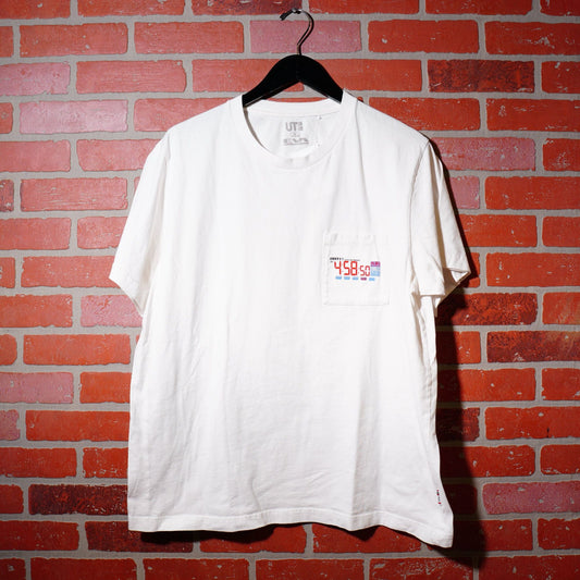 Uniqlo X Neon Genesis Evangelion Cable White Pocket Tee