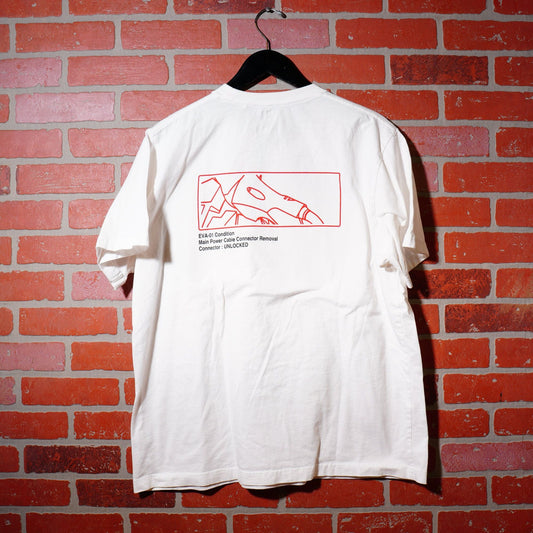 Uniqlo X Neon Genesis Evangelion Cable White Pocket Tee