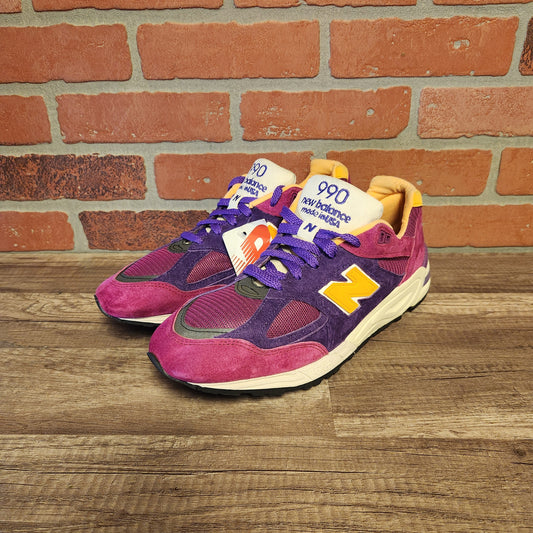 DS New Balance 990v2 Purple Yellow