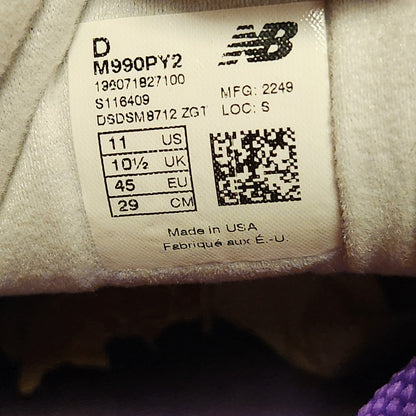 DS New Balance 990v2 Purple Yellow
