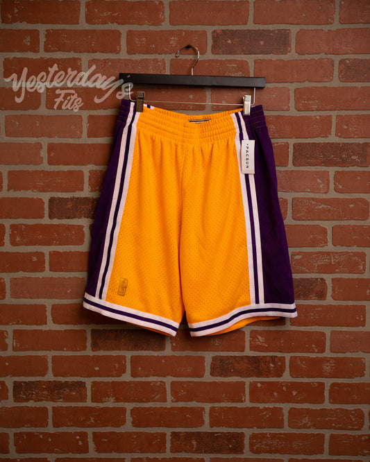 Los Angeles Lakers Mitchell & Ness Yellow Shorts