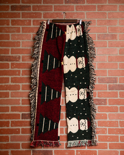 Vintage Christmas Snowman Custom Tapestry Pants - @trevs1of1