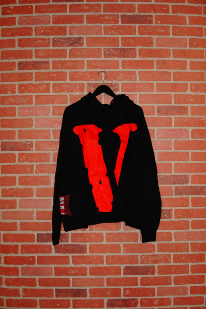 DS VLONE X NAV Bad Habits but Good Intentions Black Cropped Hoodie