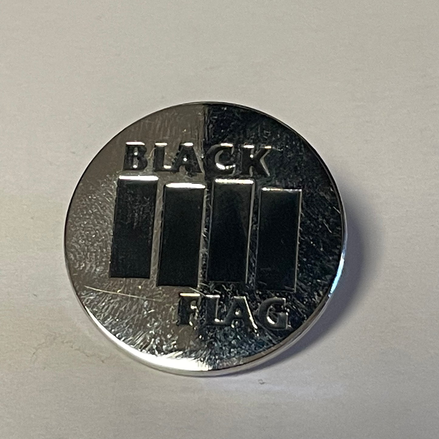Vintage Black Flag Logo Pin