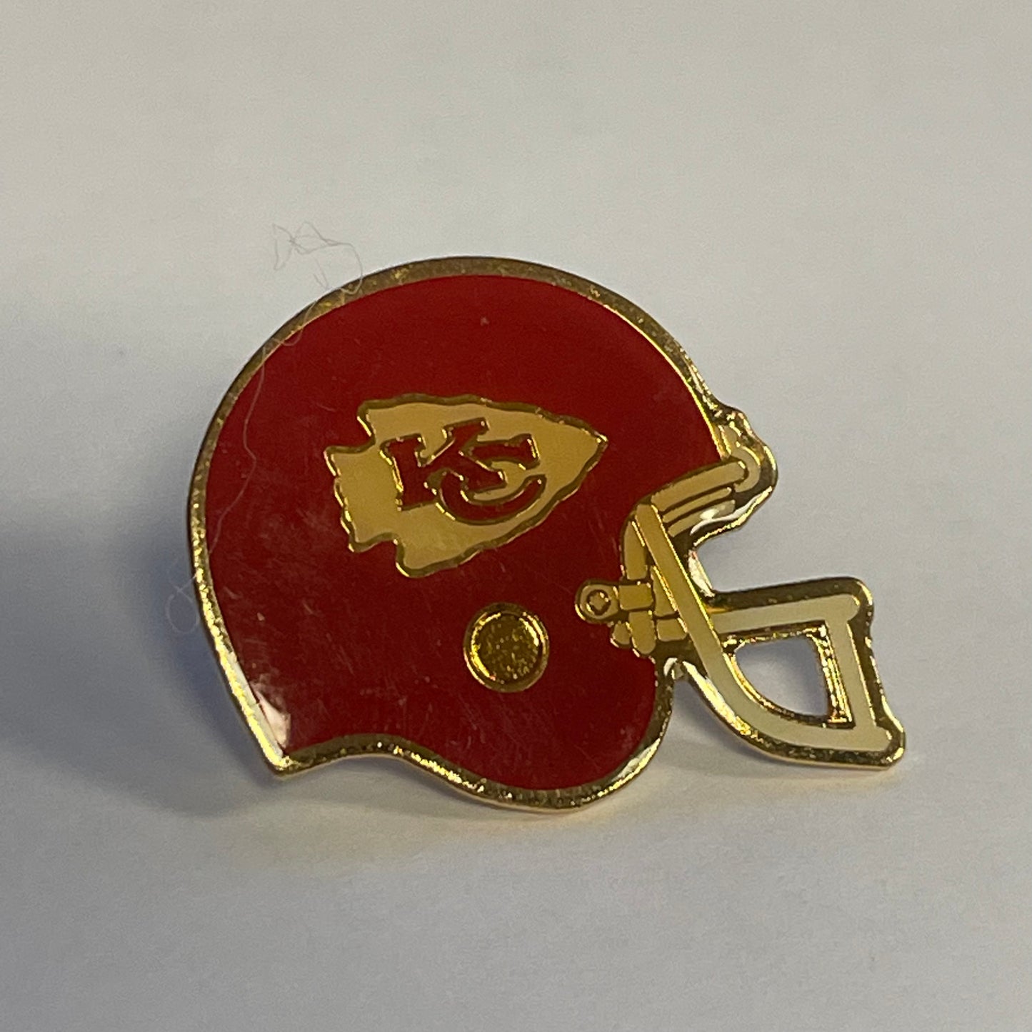 Vintage 80’s KC Chiefs Helmet Pin