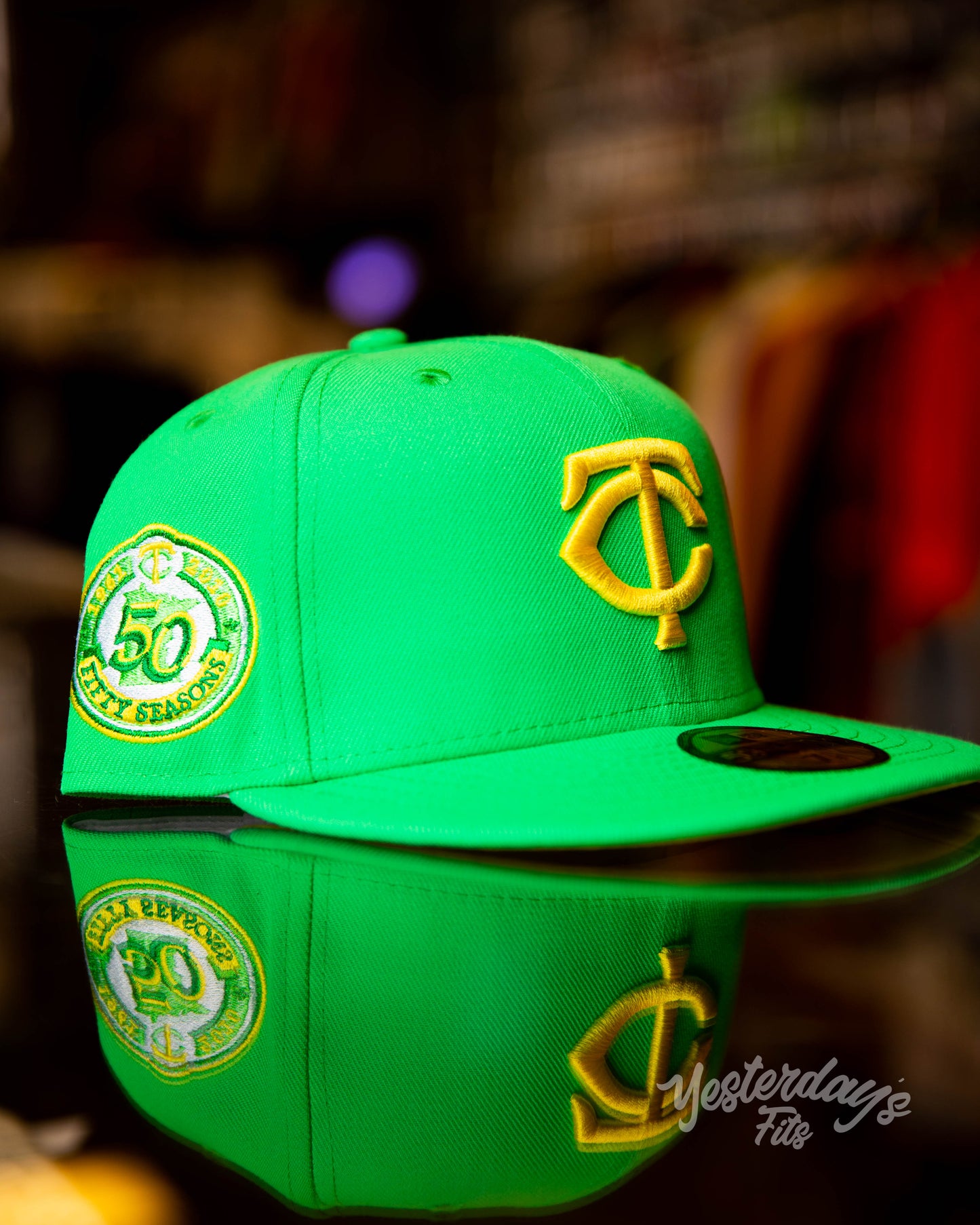 New Era Minnesota Twins Green/Yellow Fitted Hat 7 1/8 Hat
